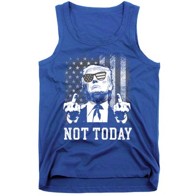 Not Today Trump 2024 Us American Flag Rally Shooting Gift Tank Top