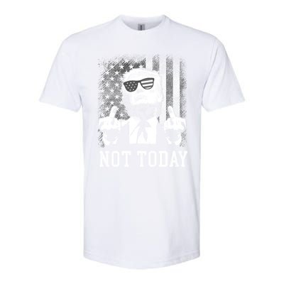 Not Today Trump 2024 Us American Flag Rally Shooting Gift Softstyle CVC T-Shirt