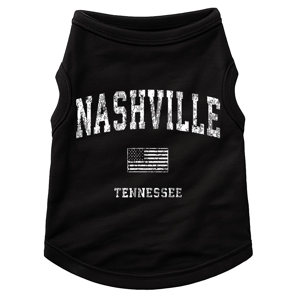 Nashville Tennessee Tn Vintage American Flag Doggie Tank