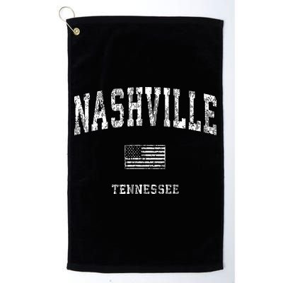 Nashville Tennessee Tn Vintage American Flag Golf Towel