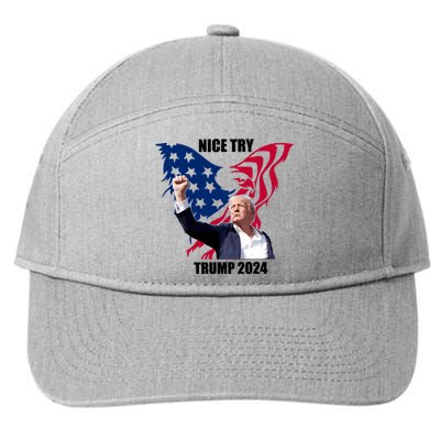 Nice Try Trump 2024 7-Panel Snapback Hat