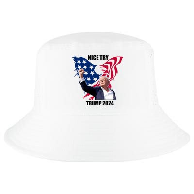 Nice Try Trump 2024 Cool Comfort Performance Bucket Hat