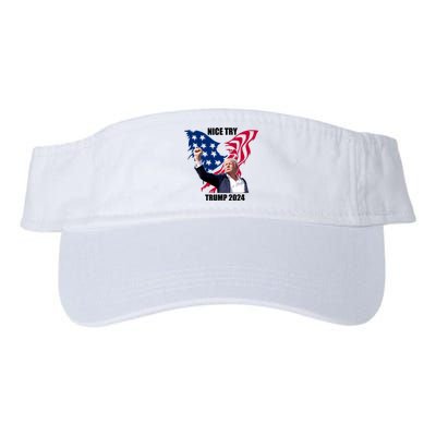 Nice Try Trump 2024 Valucap Bio-Washed Visor