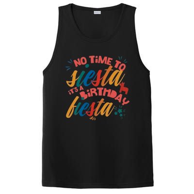 No Time To Siesta It's A Birthday Fiesta Birthday Party Cinco De Mayo PosiCharge Competitor Tank