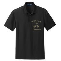 Nashville Tennessee Travel Vintage Dry Zone Grid Polo