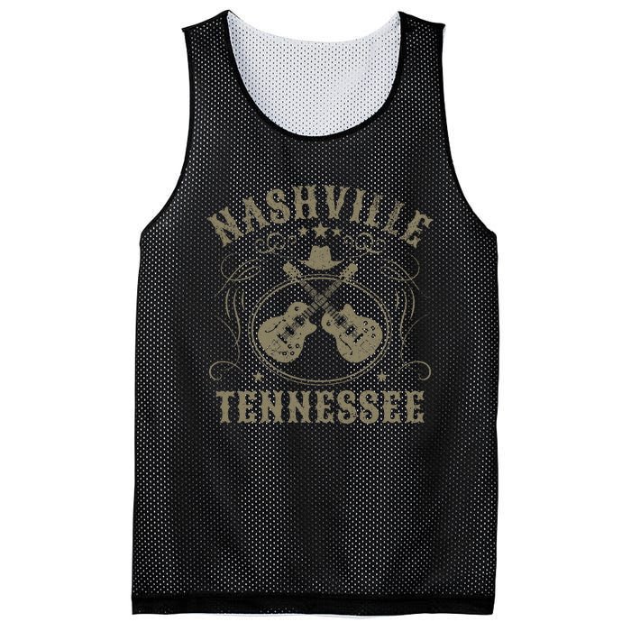 Nashville Tennessee Travel Vintage Mesh Reversible Basketball Jersey Tank