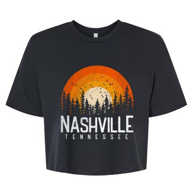 Nashville Tennessee Tn Gift Retro Style Vintage 80s Gift Great Gift Bella+Canvas Jersey Crop Tee