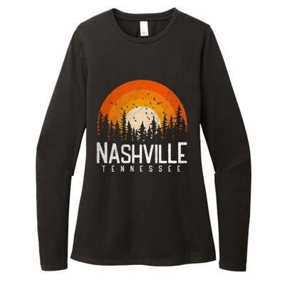 Nashville Tennessee Tn Gift Retro Style Vintage 80s Gift Great Gift Womens CVC Long Sleeve Shirt