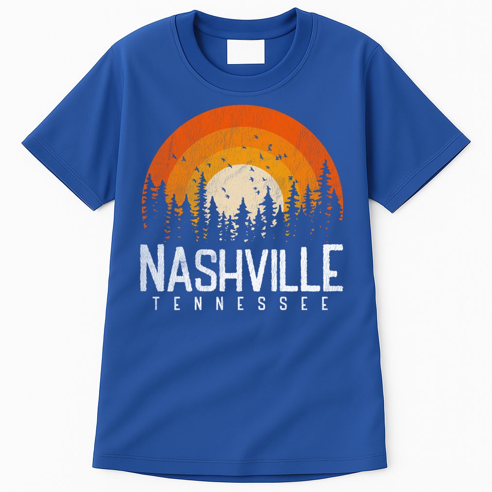 Nashville Tennessee Tn Gift Retro Style Vintage 80s Gift Great Gift Tall T-Shirt