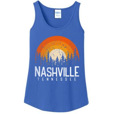 Nashville Tennessee Tn Gift Retro Style Vintage 80s Gift Great Gift Ladies Essential Tank