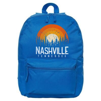 Nashville Tennessee Tn Gift Retro Style Vintage 80s Gift Great Gift 16 in Basic Backpack