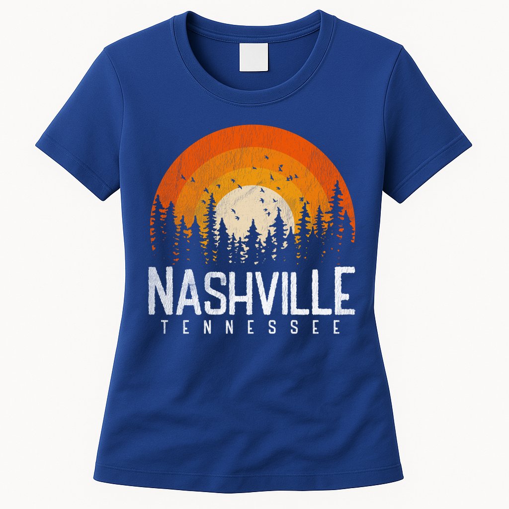 Nashville Tennessee Tn Gift Retro Style Vintage 80s Gift Great Gift Womens T-Shirt