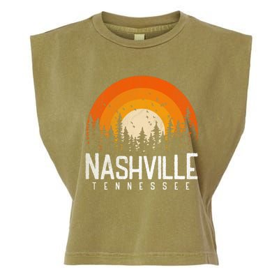 Nashville Tennessee Tn Gift Retro Style Vintage 80s Gift Great Gift Garment-Dyed Women's Muscle Tee