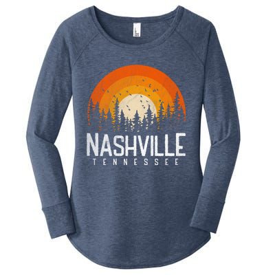 Nashville Tennessee Tn Gift Retro Style Vintage 80s Gift Great Gift Women's Perfect Tri Tunic Long Sleeve Shirt