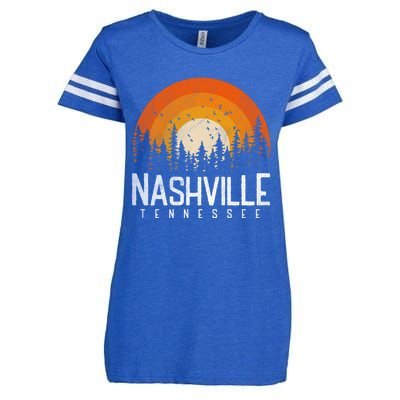 Nashville Tennessee Tn Gift Retro Style Vintage 80s Gift Great Gift Enza Ladies Jersey Football T-Shirt