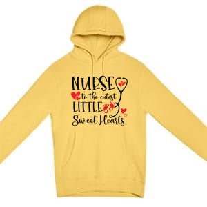 Nurse To The Cutest Little Sweet Hearts Pediatrics Nurse Cute Gift Premium Pullover Hoodie