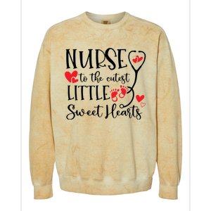 Nurse To The Cutest Little Sweet Hearts Pediatrics Nurse Cute Gift Colorblast Crewneck Sweatshirt