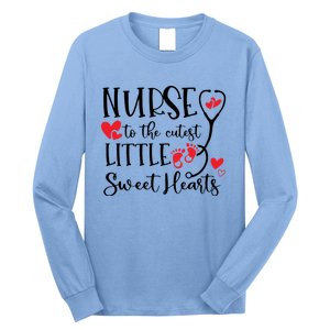 Nurse To The Cutest Little Sweet Hearts Pediatrics Nurse Cute Gift Long Sleeve Shirt