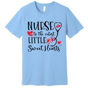 Nurse To The Cutest Little Sweet Hearts Pediatrics Nurse Cute Gift Premium T-Shirt