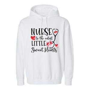 Nurse To The Cutest Little Sweet Hearts Pediatrics Nurse Cute Gift Garment-Dyed Fleece Hoodie