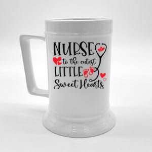 Nurse To The Cutest Little Sweet Hearts Pediatrics Nurse Cute Gift Beer Stein