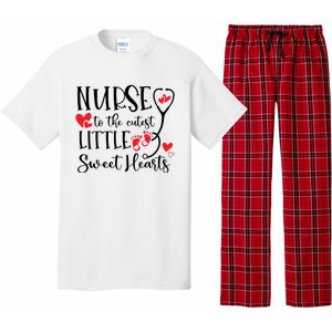 Nurse To The Cutest Little Sweet Hearts Pediatrics Nurse Cute Gift Pajama Set