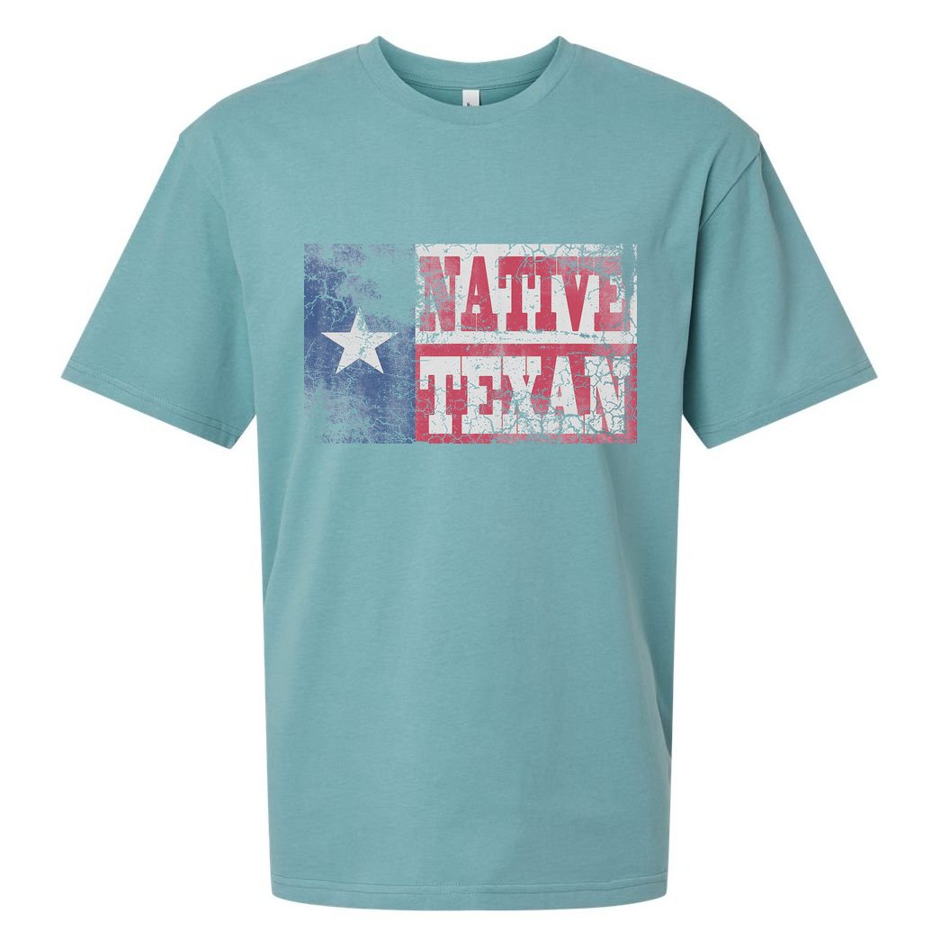 Native Texan Texas Flag Family Home Love Vintage Distressed Sueded Cloud Jersey T-Shirt