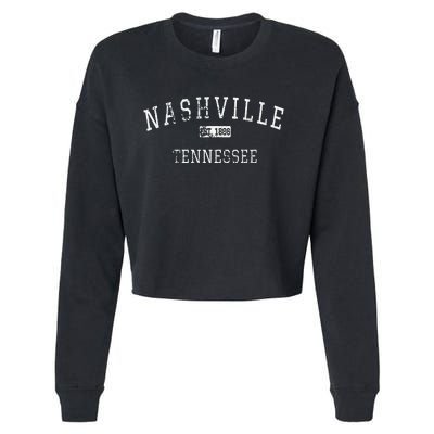 Nashville Tennessee TN Vintage Cropped Pullover Crew