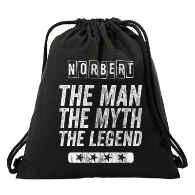 Norbert The The Myth The Legend First Name Norbert Gift Drawstring Bag