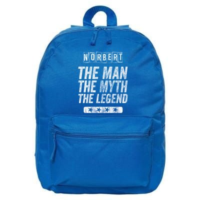 Norbert The The Myth The Legend First Name Norbert Gift 16 in Basic Backpack
