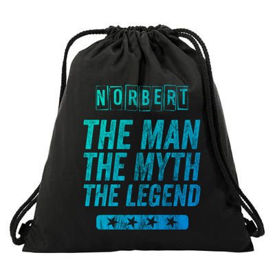 Norbert The The Myth The Legend First Name Norbert Gift Drawstring Bag