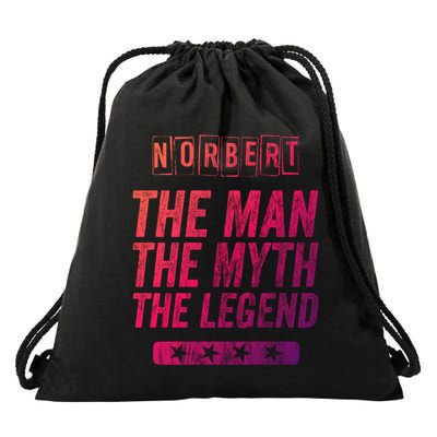 Norbert The The Myth The Legend First Name Norbert Gift Drawstring Bag