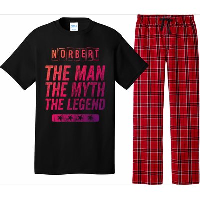 Norbert The The Myth The Legend First Name Norbert Gift Pajama Set