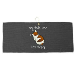 No Talk To Me IM Angy Cat Animals Feline Kitties Gift Large Microfiber Waffle Golf Towel