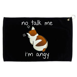 No Talk To Me IM Angy Cat Animals Feline Kitties Gift Grommeted Golf Towel