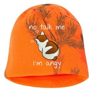 No Talk To Me IM Angy Cat Animals Feline Kitties Gift Kati - Camo Knit Beanie