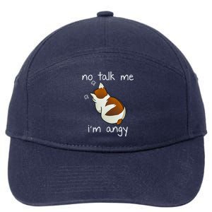 No Talk To Me IM Angy Cat Animals Feline Kitties Gift 7-Panel Snapback Hat