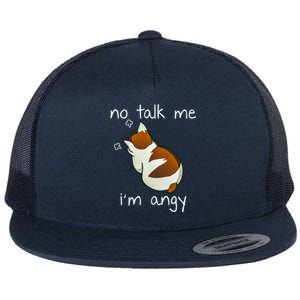 No Talk To Me IM Angy Cat Animals Feline Kitties Gift Flat Bill Trucker Hat