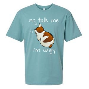 No Talk To Me IM Angy Cat Animals Feline Kitties Gift Sueded Cloud Jersey T-Shirt