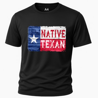 Native Texan Texas Lone Star State Flag Cooling Performance Crew T-Shirt