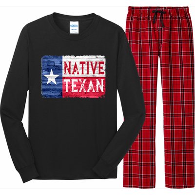 Native Texan Texas Lone Star State Flag Long Sleeve Pajama Set