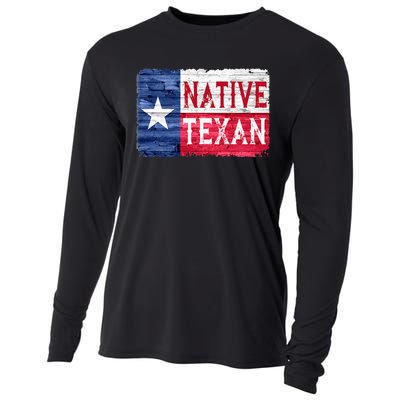 Native Texan Texas Lone Star State Flag Cooling Performance Long Sleeve Crew