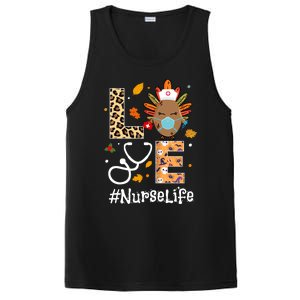 Nurse Thanksgiving Turkey Wear Mask Love Nurse Life Leopard Gift PosiCharge Competitor Tank