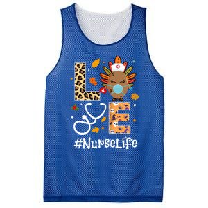 Nurse Thanksgiving Turkey Wear Mask Love Nurse Life Leopard Gift Mesh Reversible Basketball Jersey Tank