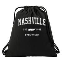 Nashville Tennessee Tn Vintage Athletic Sports Design Drawstring Bag