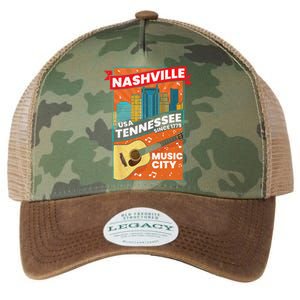 Nashville Tennessee USA Music City Guitar Musician Music Legacy Tie Dye Trucker Hat