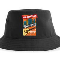 Nashville Tennessee USA Music City Guitar Musician Music Sustainable Bucket Hat