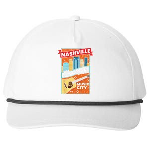 Nashville Tennessee USA Music City Guitar Musician Music Snapback Five-Panel Rope Hat