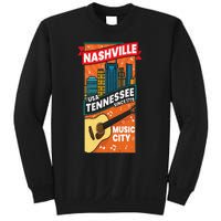 Nashville Tennessee USA Music City Guitar Musician Music Sweatshirt