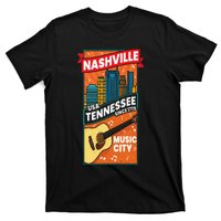 Nashville Tennessee USA Music City Guitar Musician Music T-Shirt